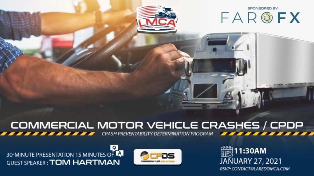 Join us! Commercial Motor Vehicle Crashes Sponsored By: FARO FX