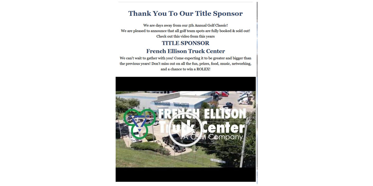 Thank You To Our Title Sponsor French Ellison Truck Center (Video)